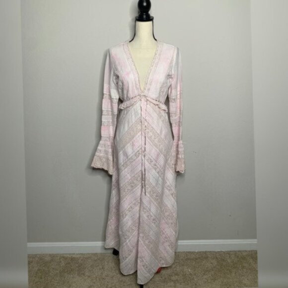 LoveShackFancy Weil Lace Inset Maxi Dress - Picture 5 of 15